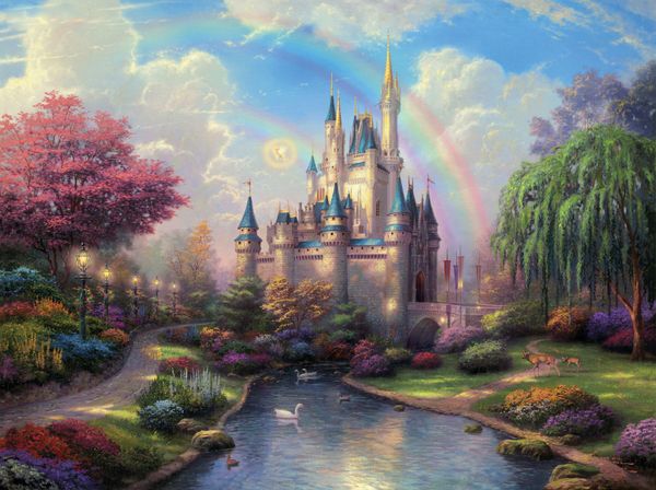 

thomas kincaid 1-52 rainbow home decor handpainted &hd print oil painting on canvas wall art canvas pictures 191115