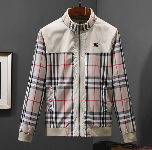 

Fa hion brand men jacket coat autumn hooded jacket ypp 13 burberry letter windbreaker zipper hoodie for men portwear clothe, White;black