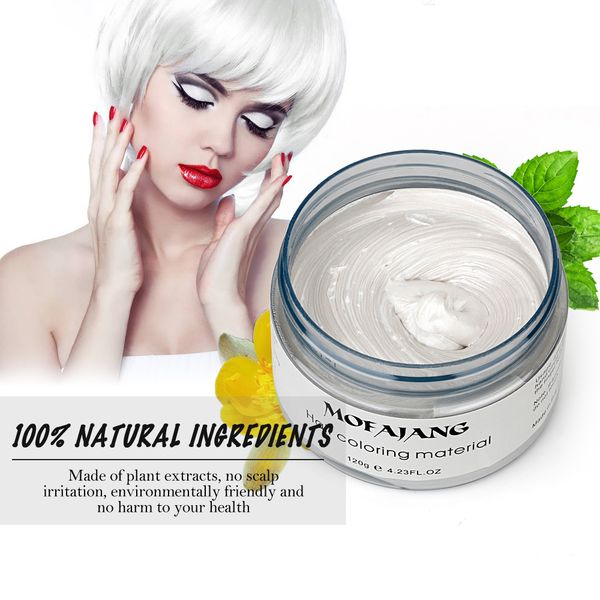 

2019 est hair coloring mateial 100% natural ingredients hair wax hair styling wax big skeleton slicked 8 colors ing
