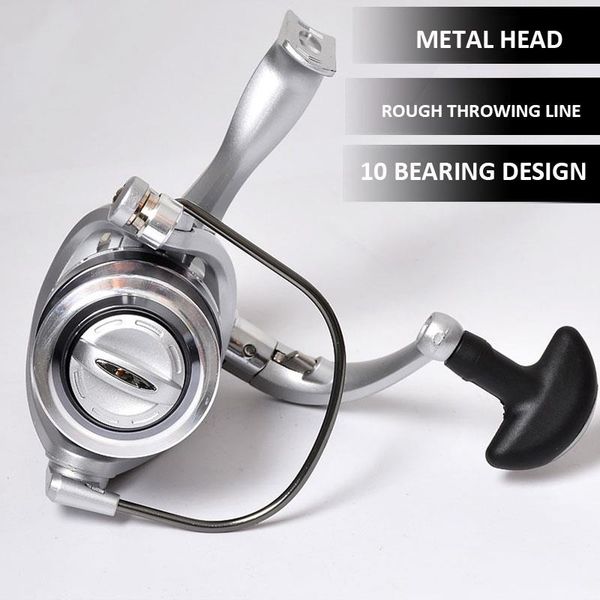 

fishing wheel fishing reel spool gear metal road silver 10 axes spinning wheel