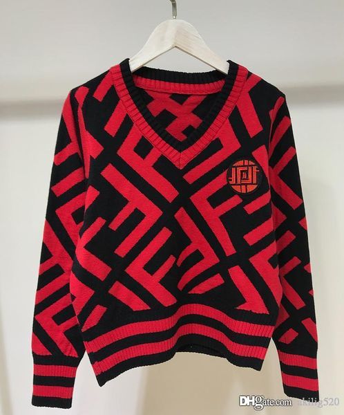 

2019 loose autumn new womens ladies v-neck warm sweaters casual sweater jumper outwear s-xl, White;black