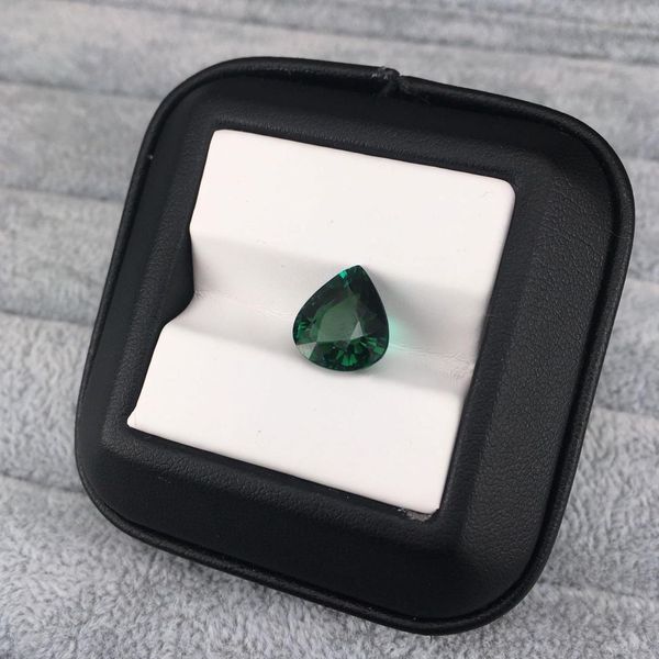 

mele natural green tourmaline for jeweley making,10.5x11.8x6.8mm pears cut,5.25ct loose gemstone for ring or pendant mian stone, Black