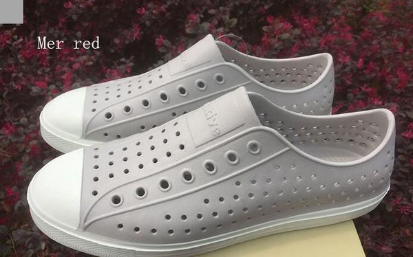 

sale white women shoes native miller jefferson fashion lovers hole shoe brand flat sandals casual native shoes size35-44, Black