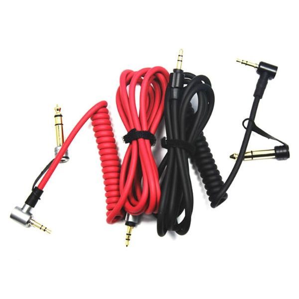 Cavo audio AUX stereo per cuffie di ricambio per cuffie con adattatore maschio da 6,5 mm a maschio da 3,5 mm