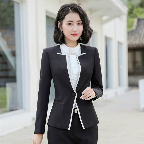 Großhandels-weibliche elegante formelle Büro-Arbeitskleidung-Frauen-Blazer-Jacken-Damen-Geschäfts-Oberbekleidung-Kleidung-schwarze Art-Jacken und Mäntel