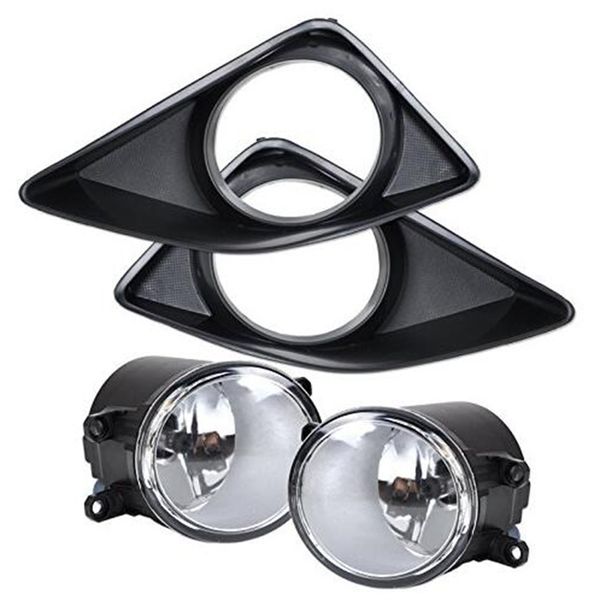

front right/left fog light lamp + grille cover bezel driving fog lights-switch -wiring kit for corolla 2009 2010