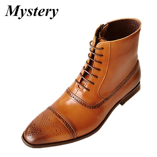

2019 new autumn pu leather men lace-up shoes male ankle boots casual shoes fashion big size 39-47 men footwear, Black