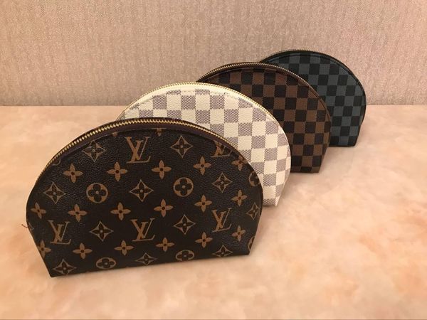 

4шт / набор дамы косметический мешок черный сетки белые сетки цветы кофе сетка известная дорожная сумка мужской талии organizador косметичка