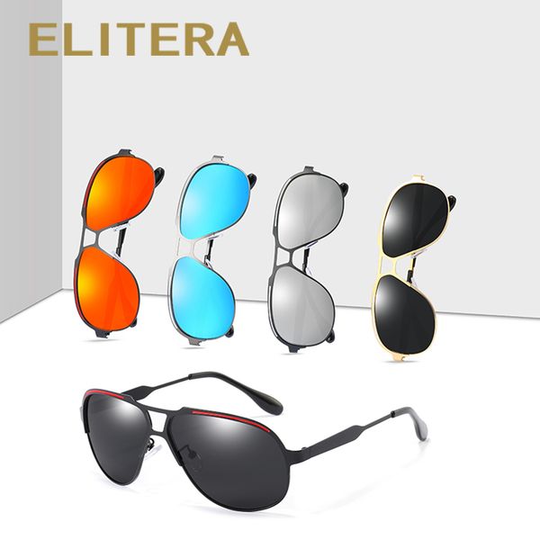 

elitera polarized men's sunglasses classic design men metal pilot sun glasses oval shades male songlasses goggle new for fishing mx2006, White;black