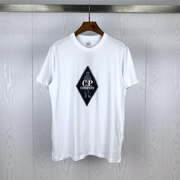 

20ss cp company mens designer t shirts off diamond print brand tshirt mens designer shirts luxurious cotton women t-shirt tee, White;black