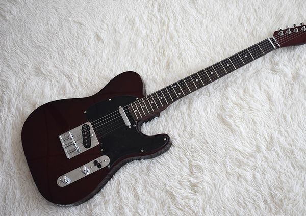 

wholesale factory custom dark red electric guitar with chrome hardware,strings thru body,ss pickups 0408