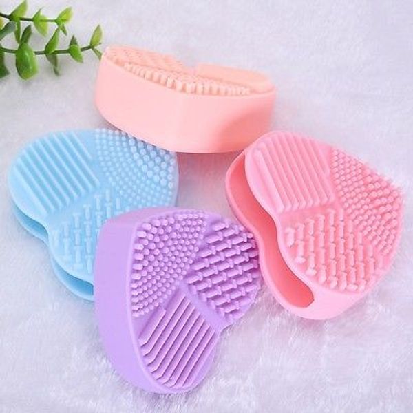 

fashion women egg cleaning glove makeup washing brush scrubber board brushegg heart shape scourer