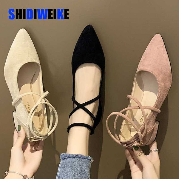 

spring autumn women shoes black ankle strap flats ankle warp low heels ladies shoes pointed toe flat zapatos mujer ab247