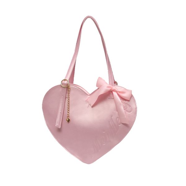 

new new fashion single shoulder sloping across zero purse bag, cool women's bag messenger bag peach heart chain totes