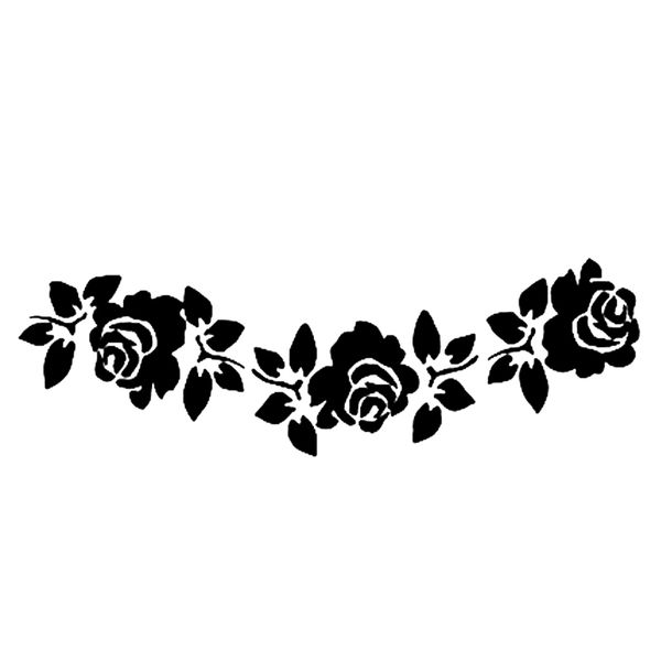 

15*4.8cm fashion personality creativity classic attractive flower rose decal sticker beautiful car sticker