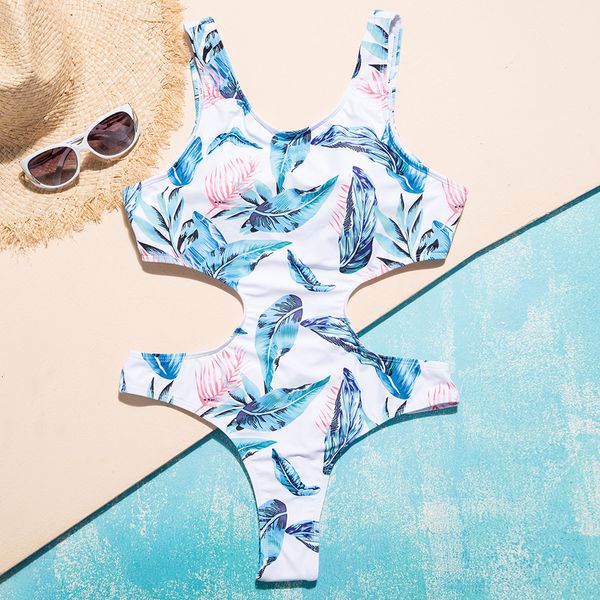 

connected swimsuit women 2019 european and american foreign trade printing slim bikini wholesale swimsuit swimsuit, White;black