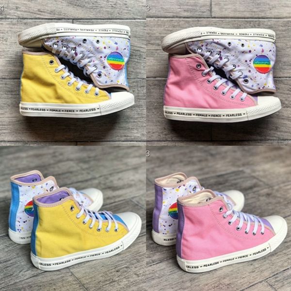 

chuck 70 hi star skateborad shoes women girls 1970s fearless female fierce high classic macaron multicolor canvas casual designer sneakers, Black