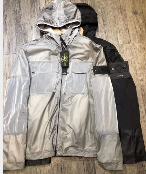 

New helve hooded jacket men and women windbreaker luxury jacket embroidery armband un protection coat windbreaker 89663