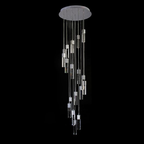 

Spiral cry tal chandelier for tair modern living room led cry tal light long hotel hall lu tre cri tal lamp