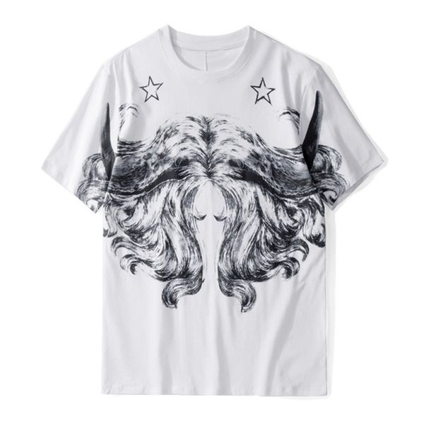 

famous men t shirt summer men women cotton short sleeves couples print t shirt size s-2xl, White;black