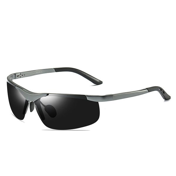 

al-mg alloy frame polarized sunglasses outdoor riding driving glasses night-vision brightening eyewear, White;black