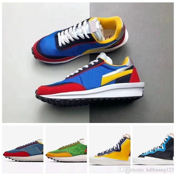 

2019 new sacai ldv waffle daybreak trainers shoes for men women fashion designer breathe tripe s sneakers sports running shoes size 36-45