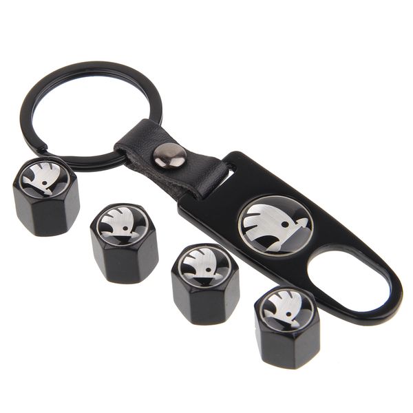 

skoda tire caps anti-theft modification+wrench keychain