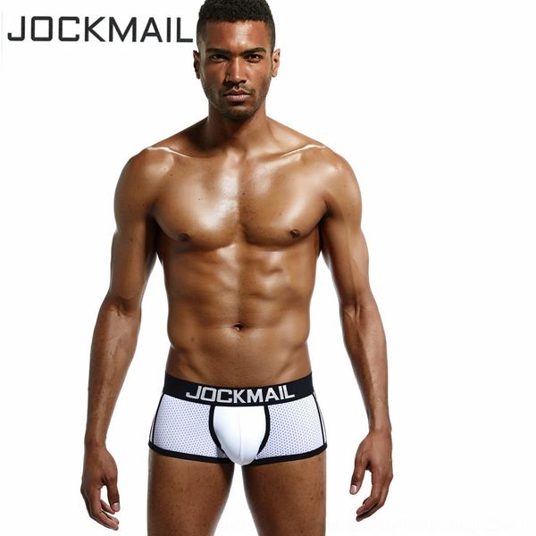 

jockmail men's dry and trousers and underwear breathable mesh men's boxer underwear interest pants gay, Black;white