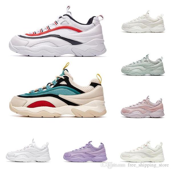 

2020 fashion designer brand shoes for men women fusion triple white purple green red mens trainer casual sneakers platform size 36-44, Black