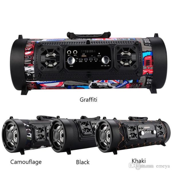 

ch-m17 portable 15w big power outdoor wireless bluetooth speaker cool graffiti hip hop style subwoofer support mic/tf card play music