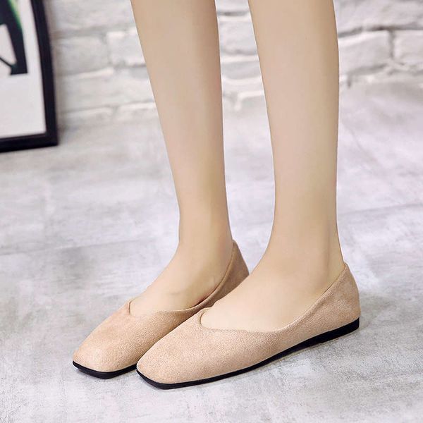 

2020 new leather shoes for women black flats shoes women autumn slip on ladies soft fashion boat u19-79