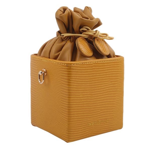 

creative bag fashion personality gift box drawstring bucket women wallet small flip ladies box-shaped handbag