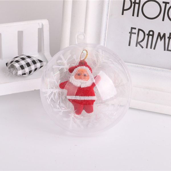 

40pcs 4/5/6/9cm clear fillable candy box christmas bauble xmas tree ball ornament gift present boxes can open box home decor