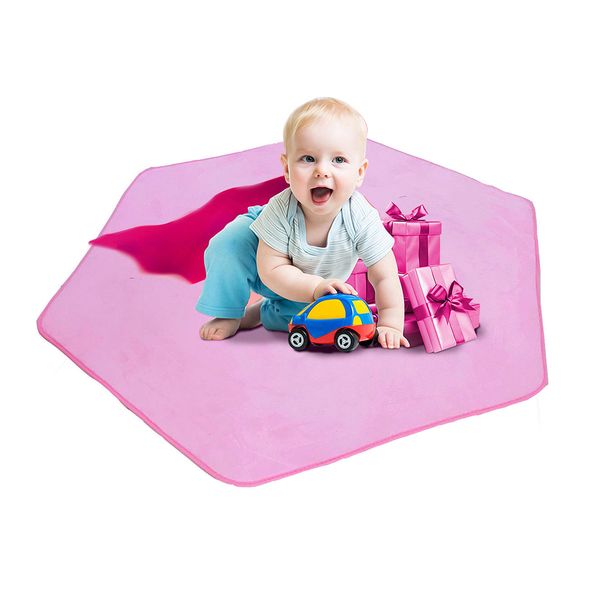 

140*120cm crawling plush carpet tent mat playing game baby carpet soft round hexagon developing gifts toys for children kid