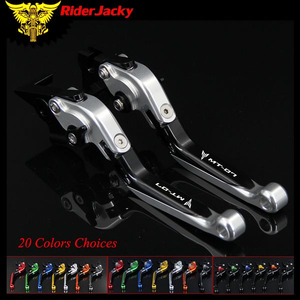 

riderjacky 1 pair motorcycle folding extendable brake clutch levers for mt07 mt 07 mt-07 2014-2018 2015 2016 2017
