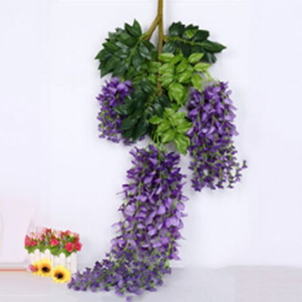 

artificial wisteria vine rattan hanging garland simulated plant home decoration