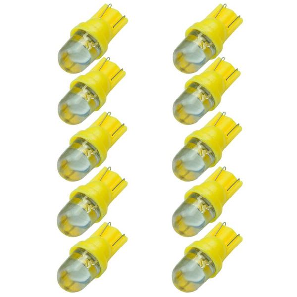 

10pcs white w5w led car wedge light sidenumber plate lamp bulb dc12v round head inserted bulb # zc