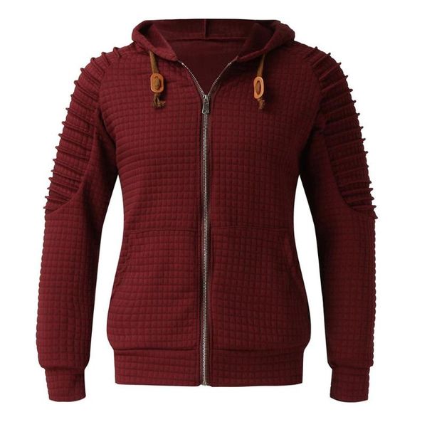 

men's jackets hip hop coats hoodies sweatshirt outwear winter warm fleece jogging sports pleated soild color clothing 5xl, Black;brown