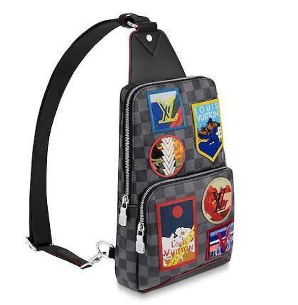 

n44055 avenue sling men belt real caviar lambskin le boy chain flap bag handbags shoulder messenger bags totes