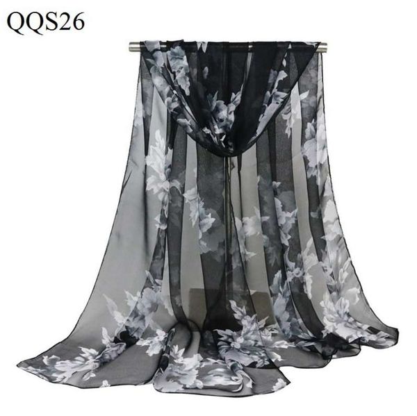 

female elegant scarf lady fashion outdoor wrap hijabs foulard neckerchief drop shipping, Blue;gray