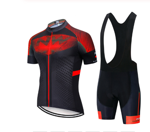 

northwave red 2020 men's cycling jersey summer short sleeve set cycling clothing ropa ciclismo quick dry 9d bike bib pants, Black;blue