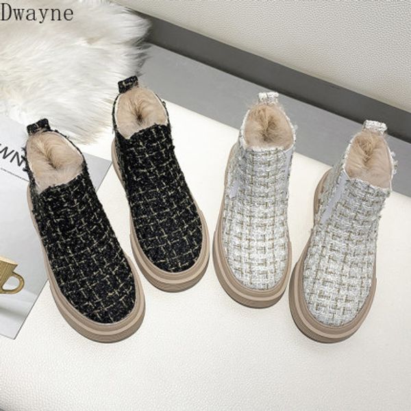 

2020 new wenyi sen series short tube plus velvet comfortable wild boots children, Black