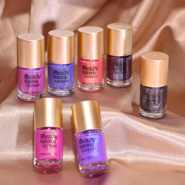 

beautybigbang glitter temperature color changing thermal nail polish lacquer nail art change varnish 8 colors manicuring tools