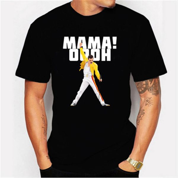

men's tees freddie mercury the queen band t-shirt mens hip hop hipster t shirt fashion size s-3xl, White;black