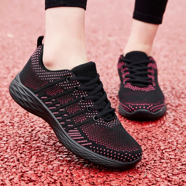 

new women tennis shoes lightweight breathable sports shoes air mesh sneakers outdoor lace up cushioning non-slip walking