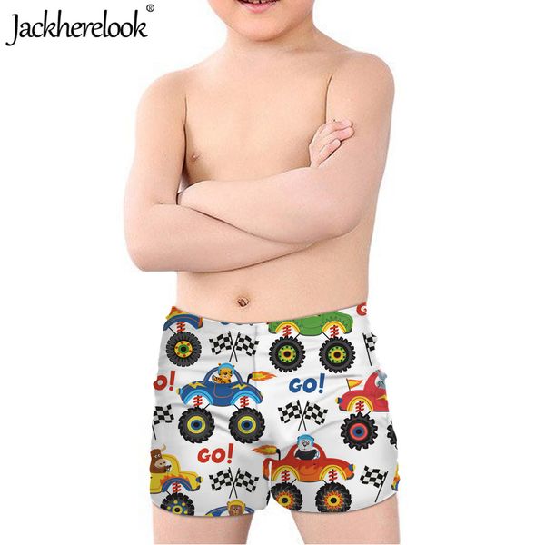 

jackherelook cute boys swimming trunks cartoon animal cars print air mesh beach swimwear shorts for children casual sports pants