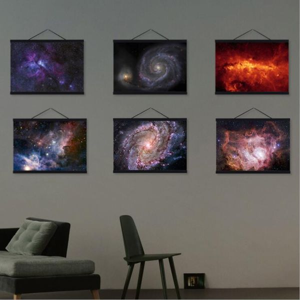 

milky way galaxy space stars dark universe nordic canvas painting picture wall posters home decor