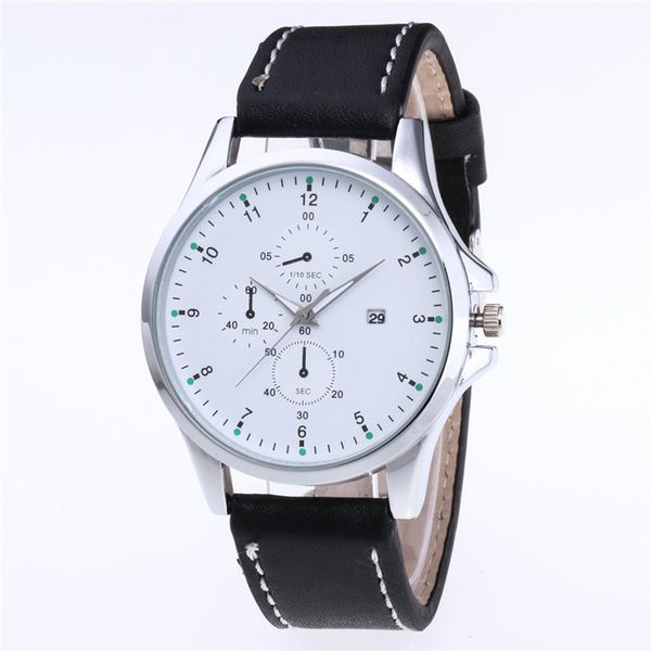 

fashion belt watch exquisite simple multi color dial quartz watch three eyes five needle dial with calendar, Slivery;brown