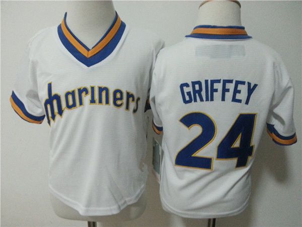 

Toddler Ken Griffey Jr. Jersey Stitched Green #24 Ken Griffey Jr. cool base baseball Jerseys 2T-4T