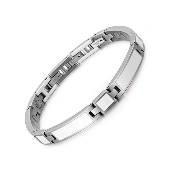

stainless steel white gum magnet bracelet creative trend fashion women's stainless steel magnet bracelet, Black